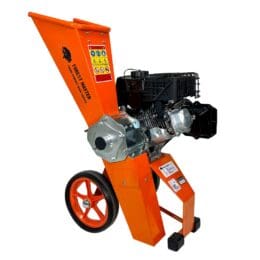Petrol wood chipper garden shredder side