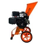Petrol wood chipper garden shredder side