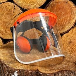 ear defenders and visor