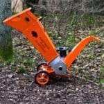 14hp petrol wood chipper in woods