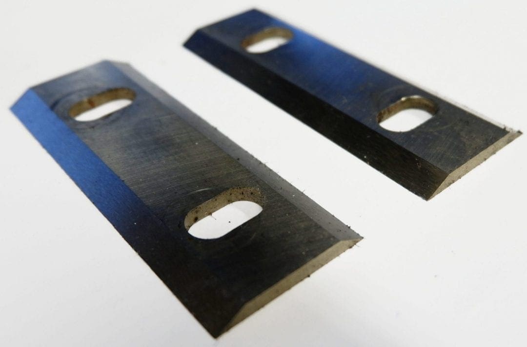 replacement chipper blades, uses of an angle grinder, resharpening 