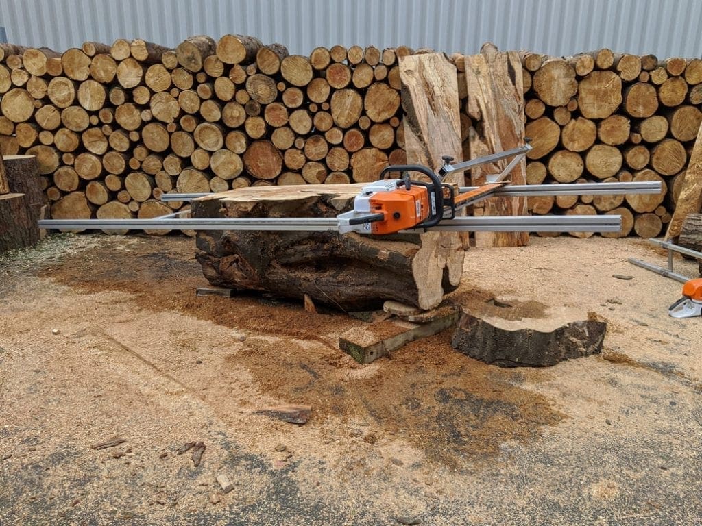 universal woodworking station, chainsaw sawmill, extension bars, chainsaw guide bars