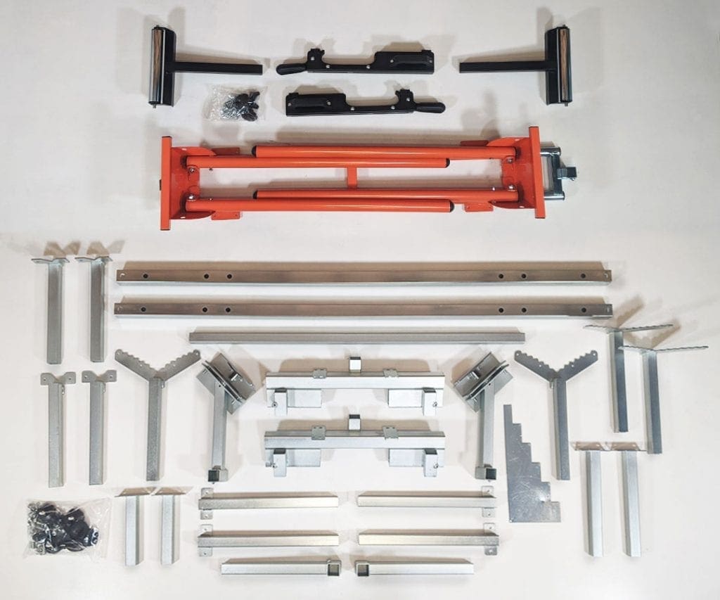 Universal Sawmill, Multi-purpose sawmill sawhorse workbench, forest master, packaging includes
