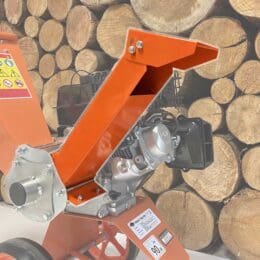 chipper exit chute, mulcher attachment