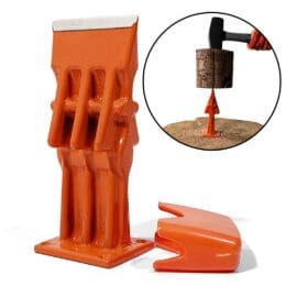 USAB, Kindling Splitter, Splitting wood with axe and mel hammer