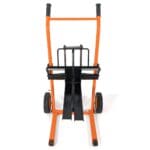 closed forks on pallet truck