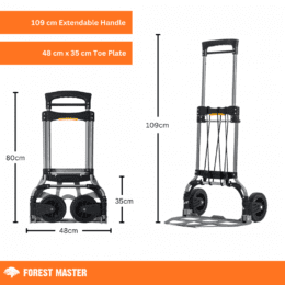 compact foldable hand truck, 160kg load capacity