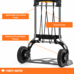 compact foldable hand truck, 160kg load capacity