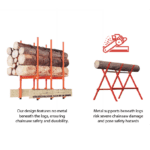 Bulk log sawhorse, multi log holder