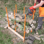 Bulk log sawhorse, multi log holder