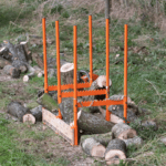 Bulk log sawhorse, multi log holder